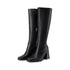 DAMEN CHUNKY HEEL GOGO STIEFEL – KNIEHOHE QUADRATISCHE ZEHENSTUMPF